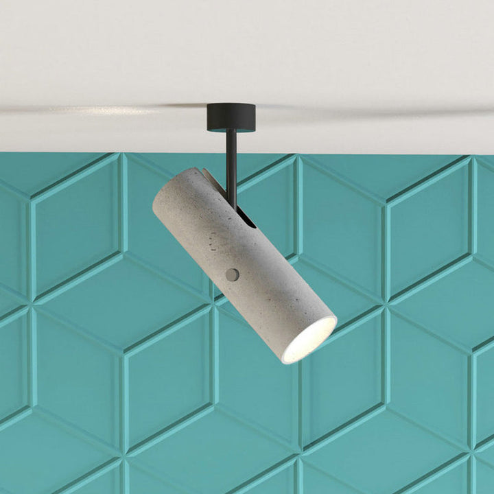 Tube Kleidung Geschäft Wand Spotlicht Zement Minimalistisch LED Wandlampe in Grau mit drehbarem Gelenk