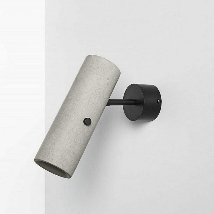 Tube Kleidung Geschäft Wand Spotlicht Zement Minimalistisch LED Wandlampe in Grau mit drehbarem Gelenk