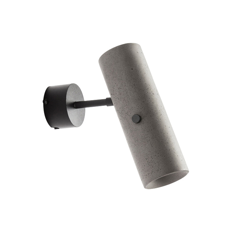 Tube Kleidung Geschäft Wand Spotlicht Zement Minimalistisch LED Wandlampe in Grau mit drehbarem Gelenk