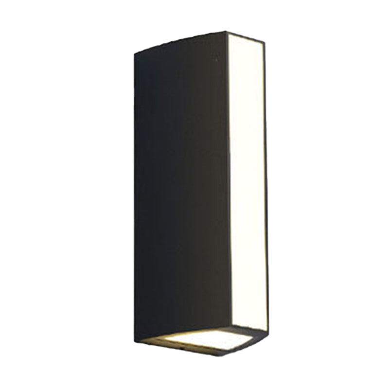 Schwarze Dreiecks-Prisma-Wandleuchte Modernes Metall Klein/Mittel/Groß LED Deckeneinbau-Wandleuchte in Warm/Weiß Licht
