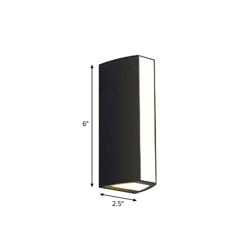 Schwarze Dreiecks-Prisma-Wandleuchte Modernes Metall Klein/Mittel/Groß LED Deckeneinbau-Wandleuchte in Warm/Weiß Licht