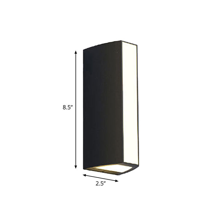 Schwarze Dreiecks-Prisma-Wandleuchte Modernes Metall Klein/Mittel/Groß LED Deckeneinbau-Wandleuchte in Warm/Weiß Licht