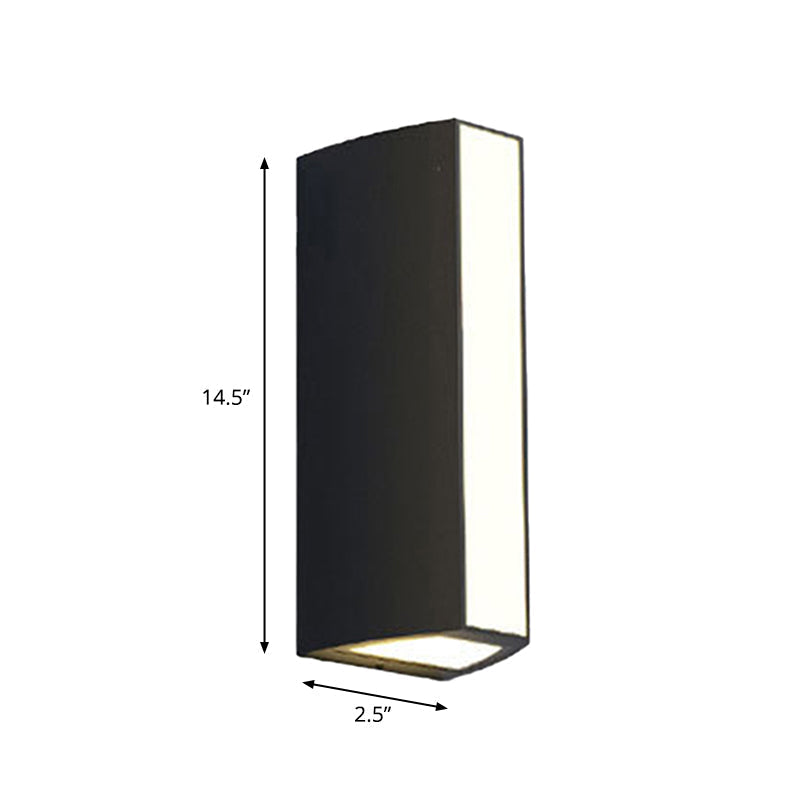 Schwarze Dreiecks-Prisma-Wandleuchte Modernes Metall Klein/Mittel/Groß LED Deckeneinbau-Wandleuchte in Warm/Weiß Licht