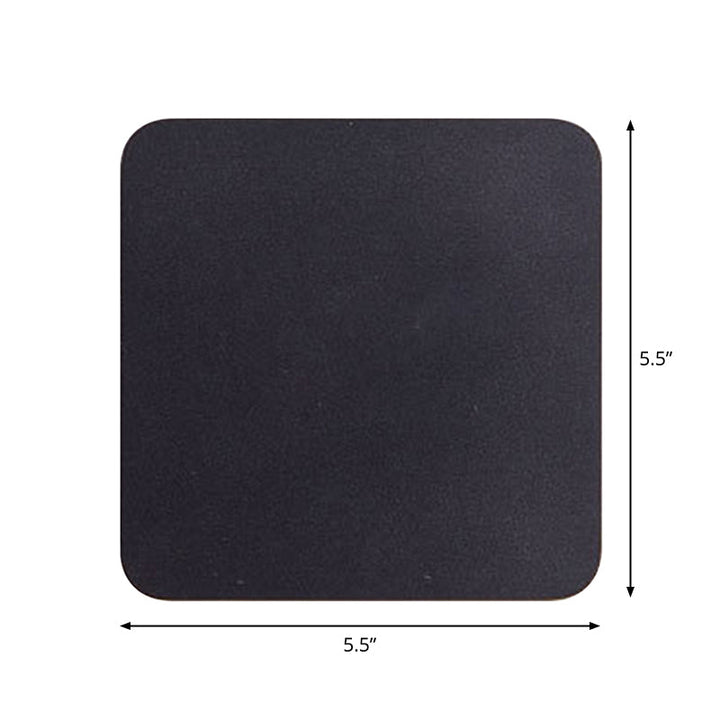 Runde/Rechteckige flächenbündige Wandleuchte Minimalistische Aluminium Flur LED Wandleuchte in Schwarz