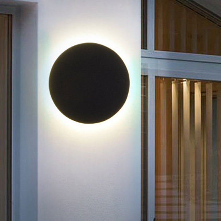 Runde/Rechteckige flächenbündige Wandleuchte Minimalistische Aluminium Flur LED Wandleuchte in Schwarz