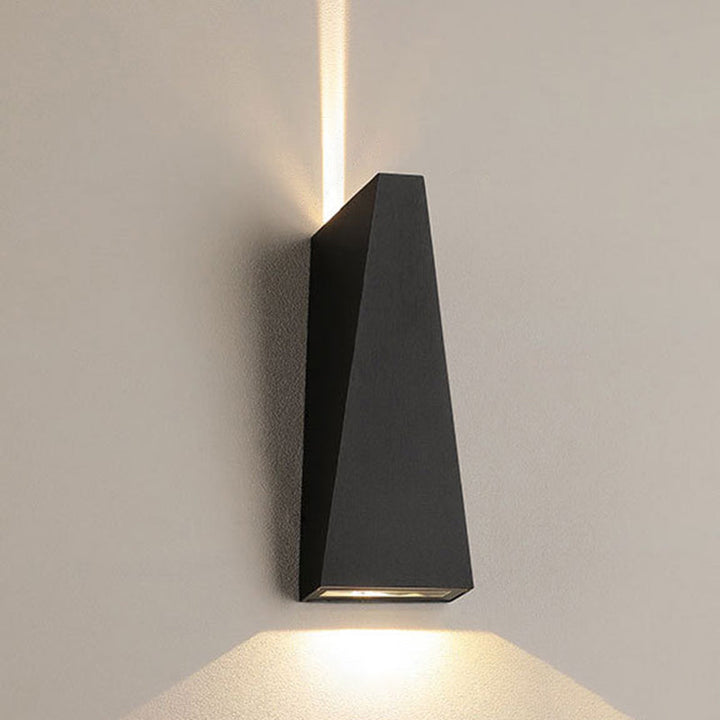 Cube/Dreieck/Zylinder-Wandlampe Fixture Nordic Metall Schwarz Oben und Unten LED-Wandlampe für Außen