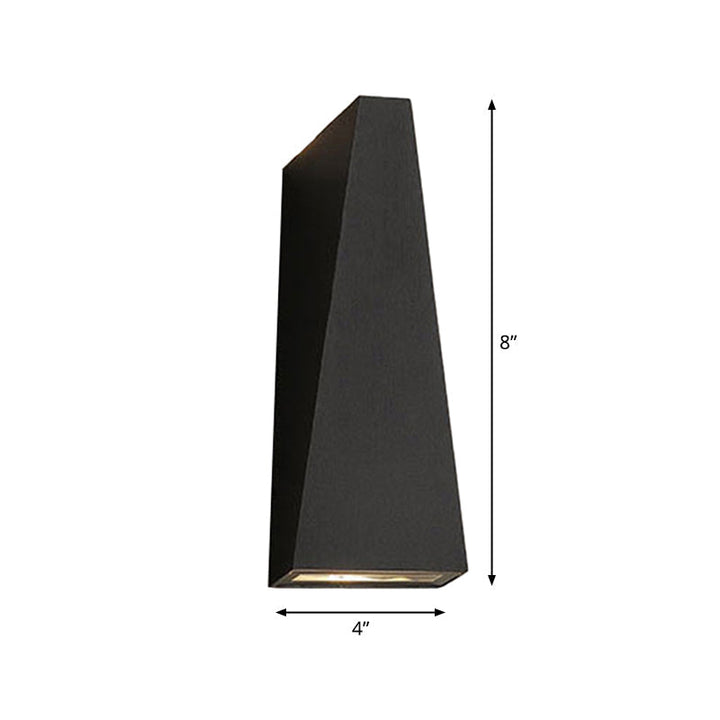 Cube/Dreieck/Zylinder-Wandlampe Fixture Nordic Metall Schwarz Oben und Unten LED-Wandlampe für Außen