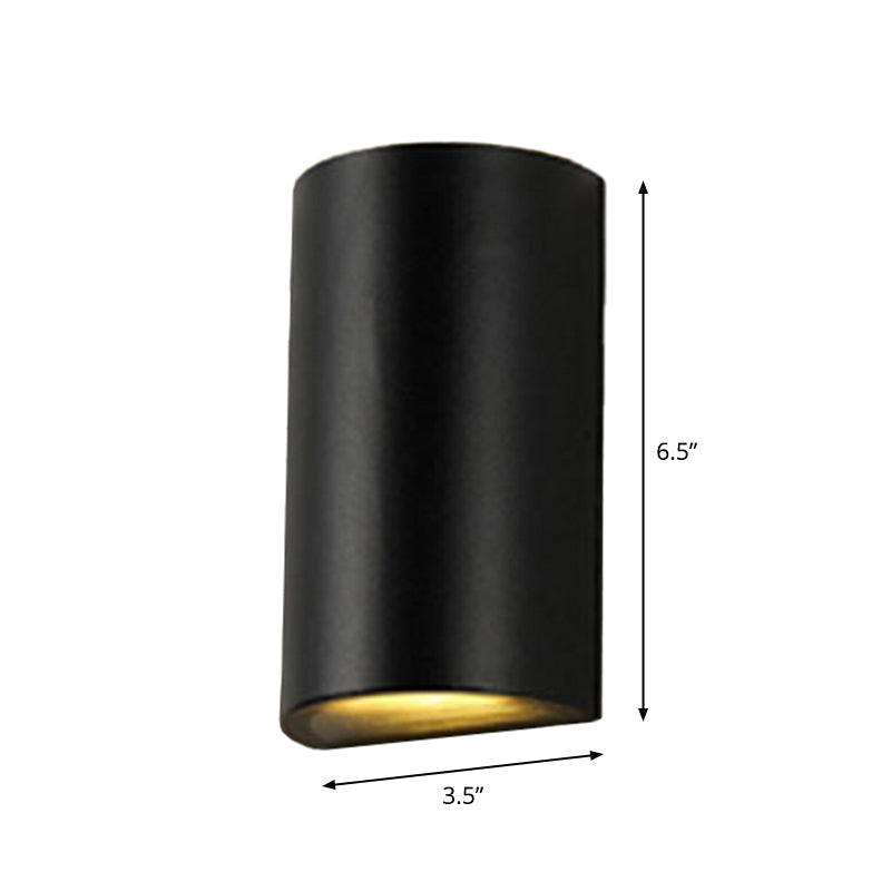 Cube/Dreieck/Zylinder-Wandlampe Fixture Nordic Metall Schwarz Oben und Unten LED-Wandlampe für Außen