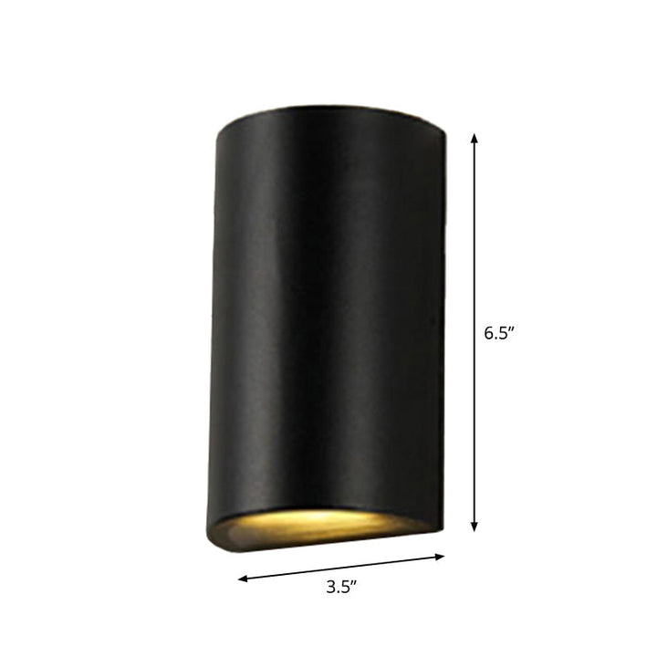 Cube/Dreieck/Zylinder-Wandlampe Fixture Nordic Metall Schwarz Oben und Unten LED-Wandlampe für Außen