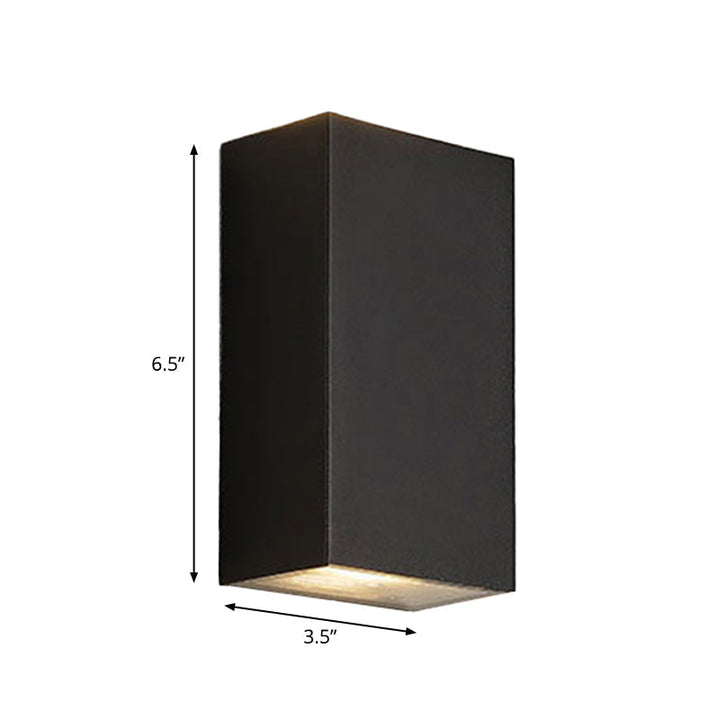 Cube/Dreieck/Zylinder-Wandlampe Fixture Nordic Metall Schwarz Oben und Unten LED-Wandlampe für Außen