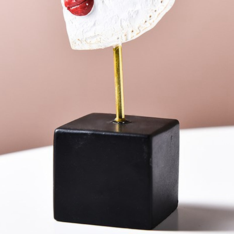 Abstrakte Pop Art Gesicht Heim Skulptur