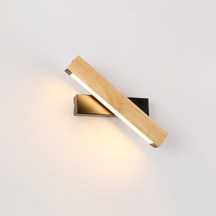 Lineare Lesewandleuchte Moderne Holzdrehbare LED Schlafzimmer Wandleuchte Leuchtenarmatur