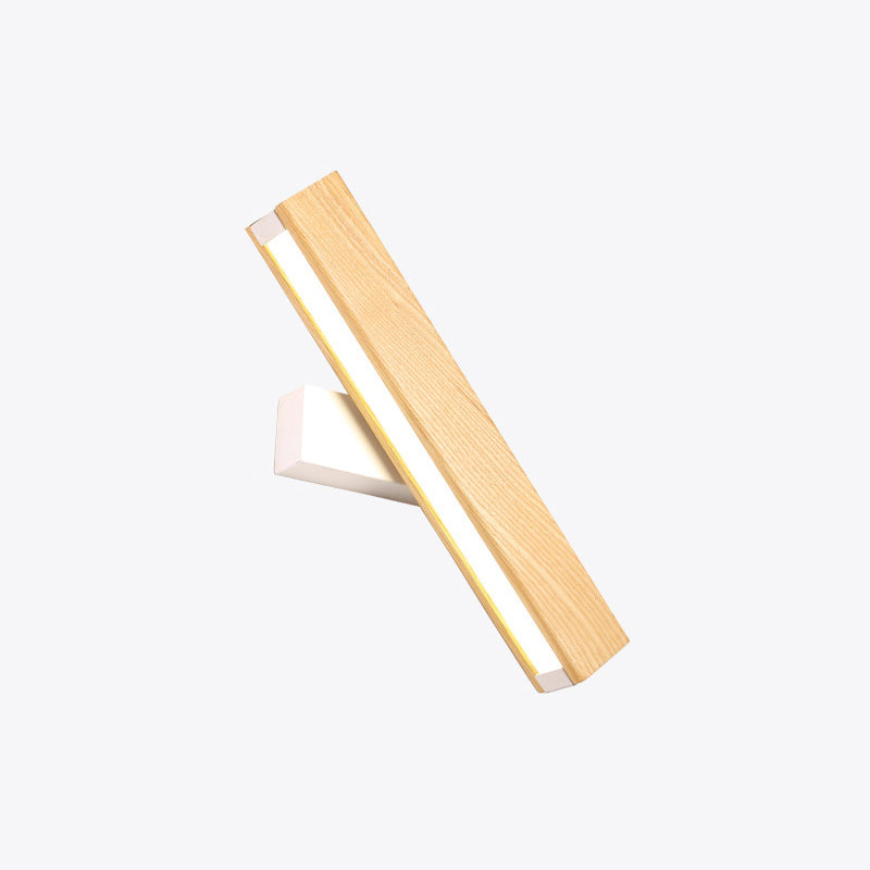 Lineare Lesewandleuchte Moderne Holzdrehbare LED Schlafzimmer Wandleuchte Leuchtenarmatur