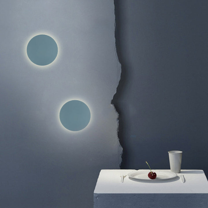 Nordic Style Macaron farbige Wandlampe Runde Metall Wand sconce für Treppenfoyer