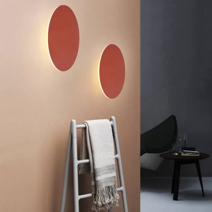 Nordic Style Macaron farbige Wandlampe Runde Metall Wand sconce für Treppenfoyer