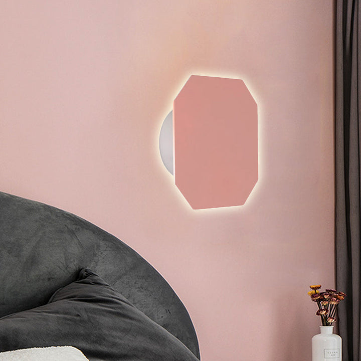 Nordic Style Macaron farbige Wandlampe Runde Metall Wand sconce für Treppenfoyer