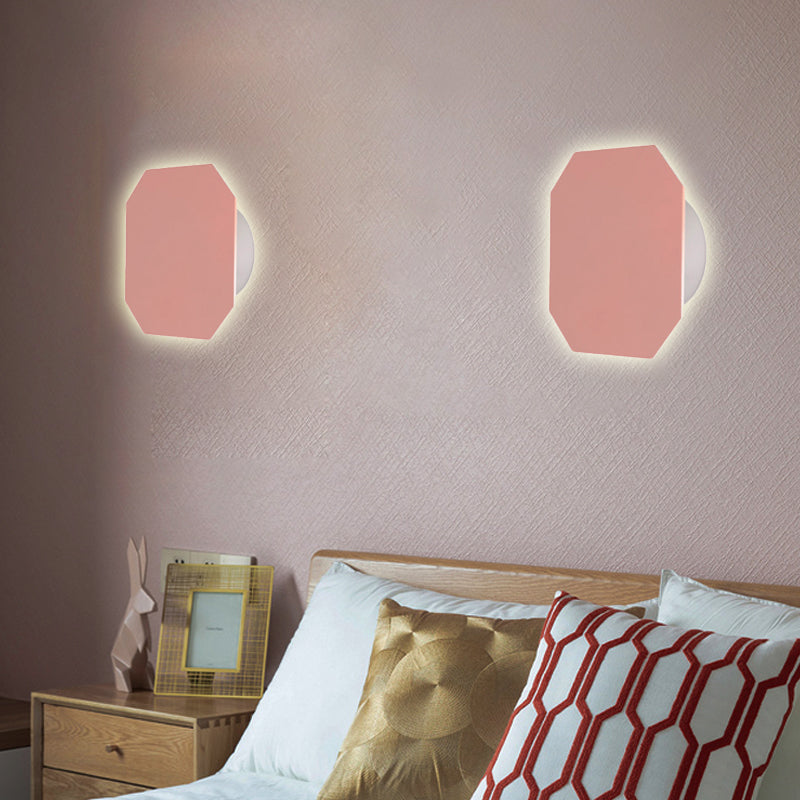 Nordic Style Macaron farbige Wandlampe Runde Metall Wand sconce für Treppenfoyer