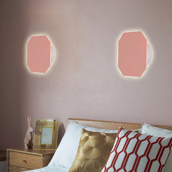 Nordic Style Macaron farbige Wandlampe Runde Metall Wand sconce für Treppenfoyer
