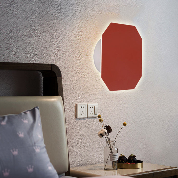 Nordic Style Macaron farbige Wandlampe Runde Metall Wand sconce für Treppenfoyer