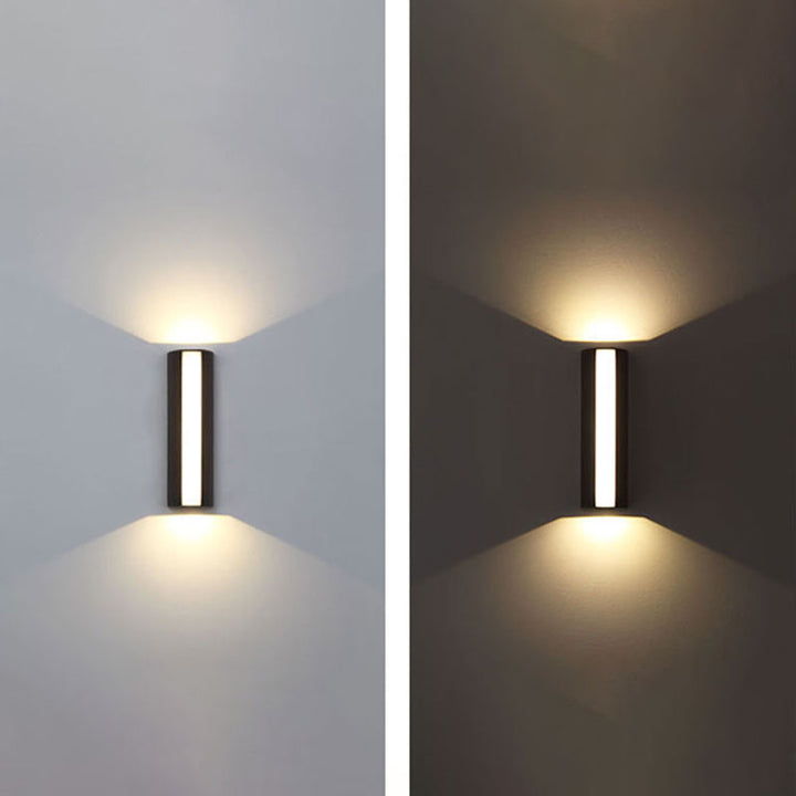 Trapezförmige Wandleuchte Minimalistische Metallic Innenhof LED Wandanbauleuchte in Schwarz