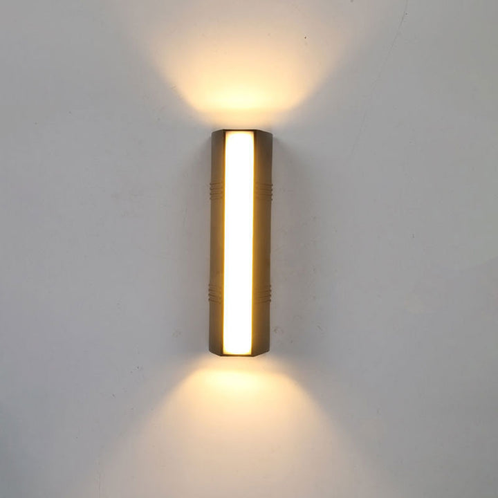 Trapezförmige Wandleuchte Minimalistische Metallic Innenhof LED Wandanbauleuchte in Schwarz