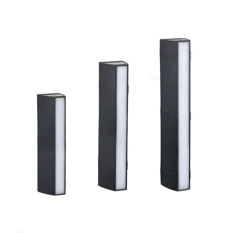 Trapezförmige Wandleuchte Minimalistische Metallic Innenhof LED Wandanbauleuchte in Schwarz