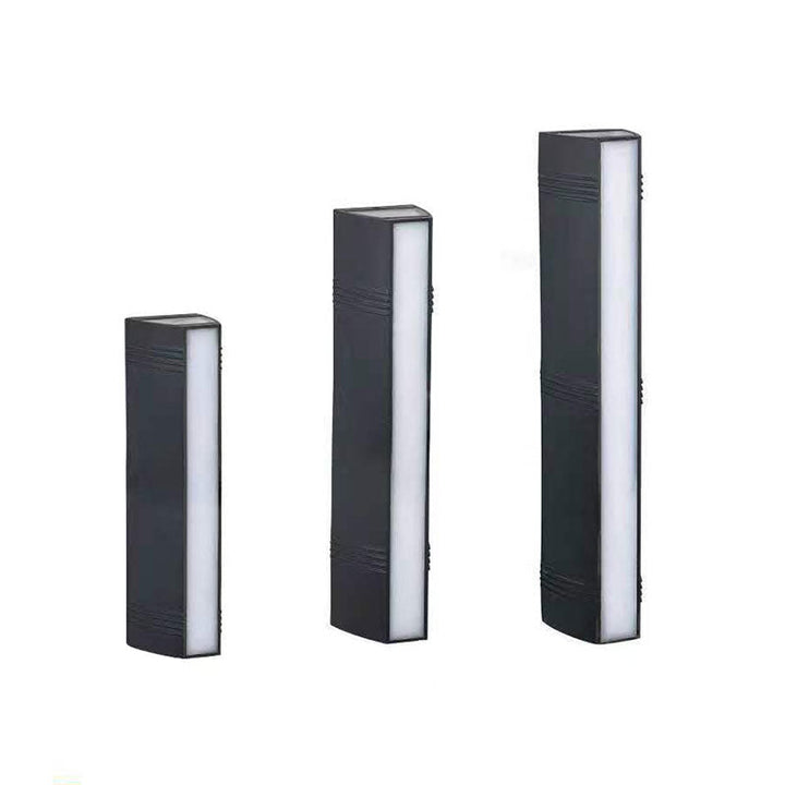 Trapezförmige Wandleuchte Minimalistische Metallic Innenhof LED Wandanbauleuchte in Schwarz
