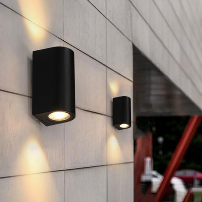 Geometrische Acrylwandleuchte Minimalistisch Schwarzes LED-Wandleuchten für den Außenbereich