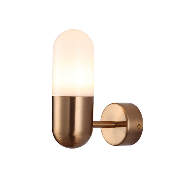 Kapsel Metall Wandleuchte Postmodern 1 Licht Schwarz/Grau/Weiß Wandmontierte Lampe für Schlafzimmer