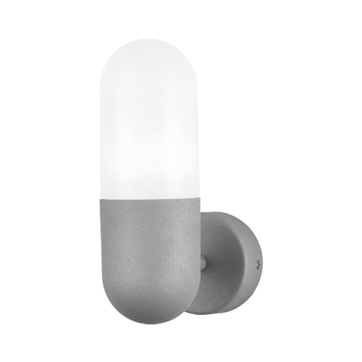 Kapsel Metall Wandleuchte Postmodern 1 Licht Schwarz/Grau/Weiß Wandmontierte Lampe für Schlafzimmer