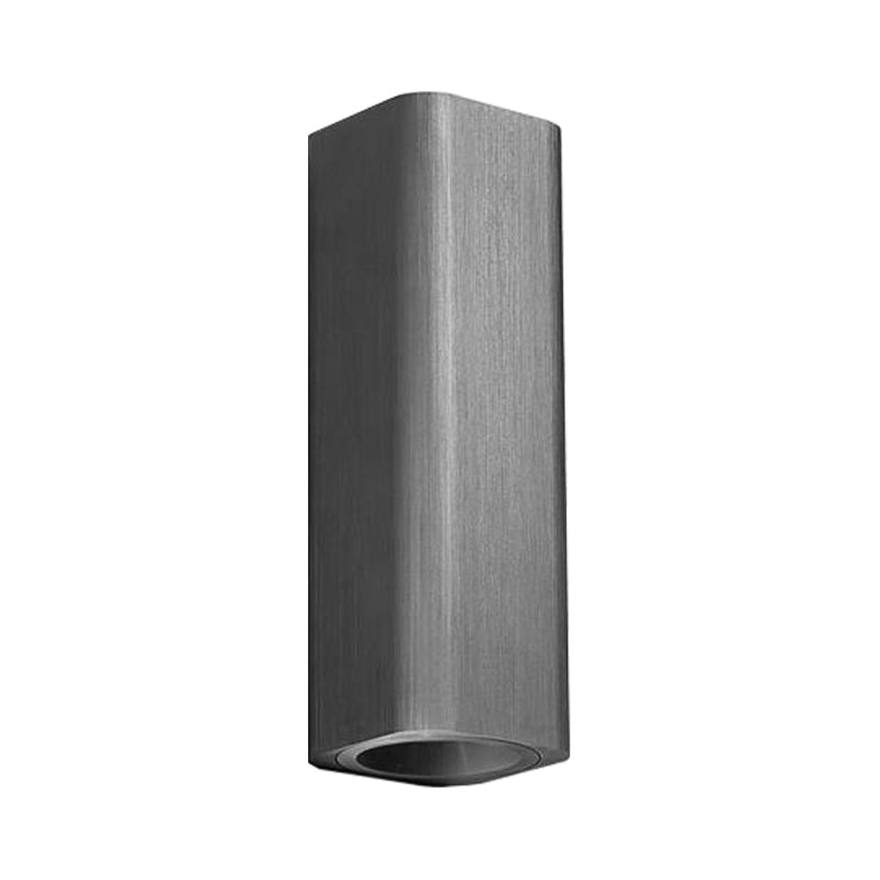 Moderne Kubus Wandmontierte Leuchte Metall Wohnzimmer LED Oben und Unten Wandleuchte in Bronze/Gold/Braun