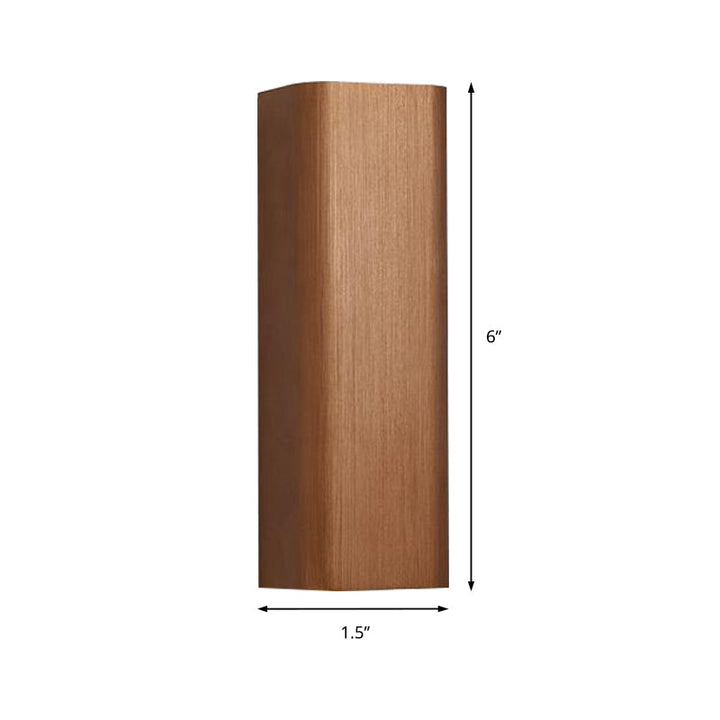 Moderne Kubus Wandmontierte Leuchte Metall Wohnzimmer LED Oben und Unten Wandleuchte in Bronze/Gold/Braun