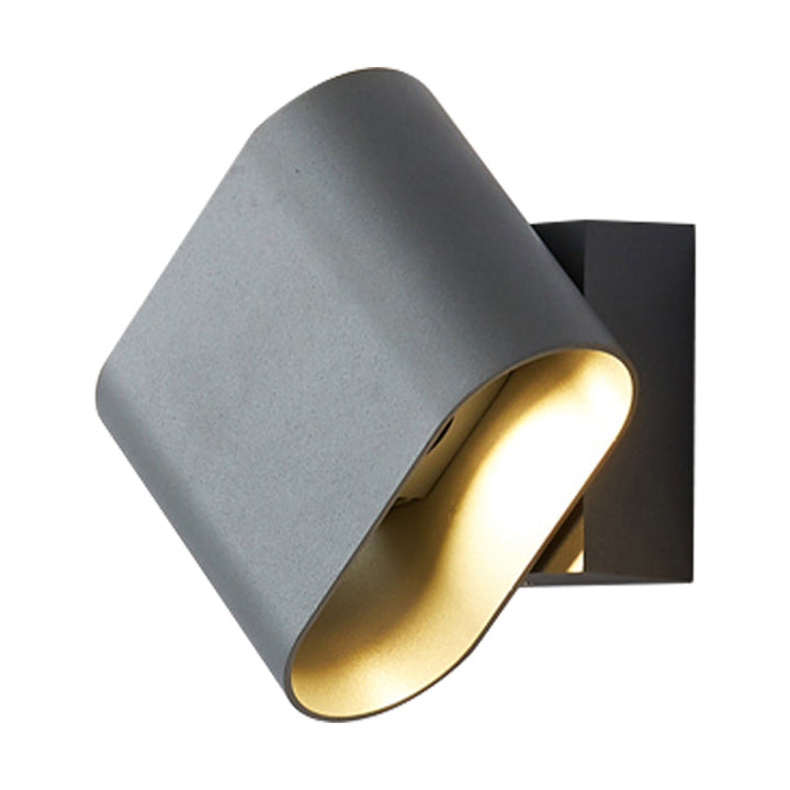 Runde Kante Kubus Wandleuchte Einfaches Metall LED Schwarz/Grau/Weiß Wandmontage Licht für Flur