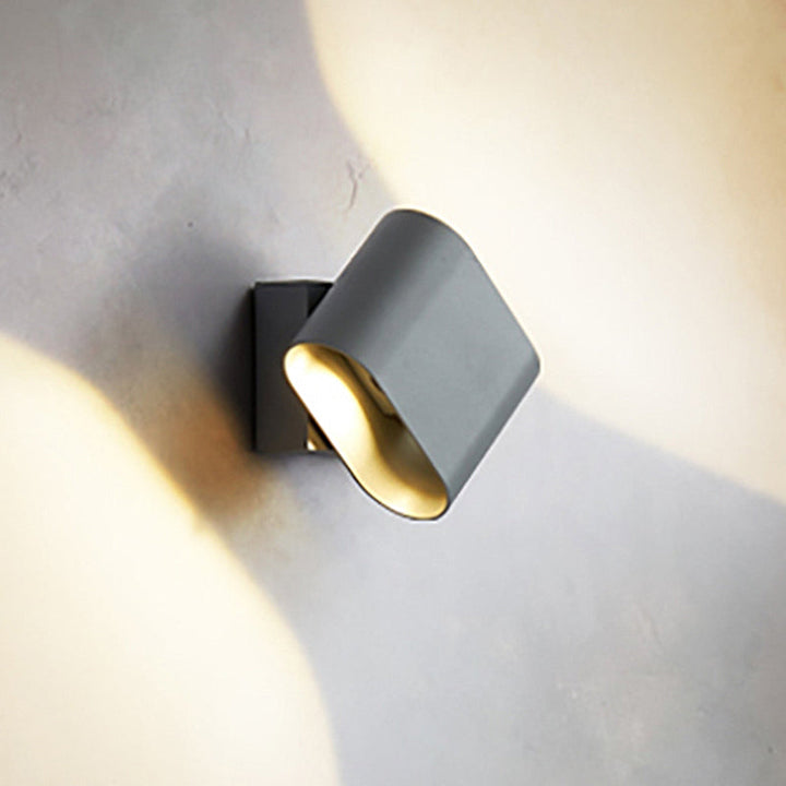 Runde Kante Kubus Wandleuchte Einfaches Metall LED Schwarz/Grau/Weiß Wandmontage Licht für Flur