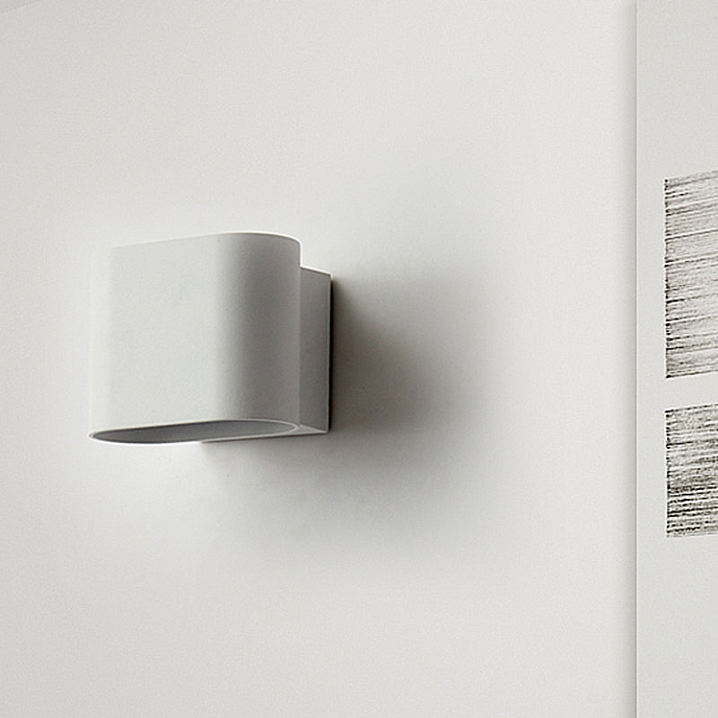 Runde Kante Kubus Wandleuchte Einfaches Metall LED Schwarz/Grau/Weiß Wandmontage Licht für Flur
