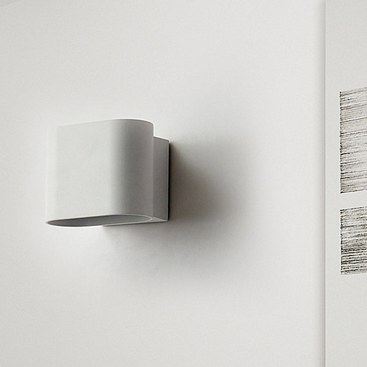 Runde Kante Kubus Wandleuchte Einfaches Metall LED Schwarz/Grau/Weiß Wandmontage Licht für Flur
