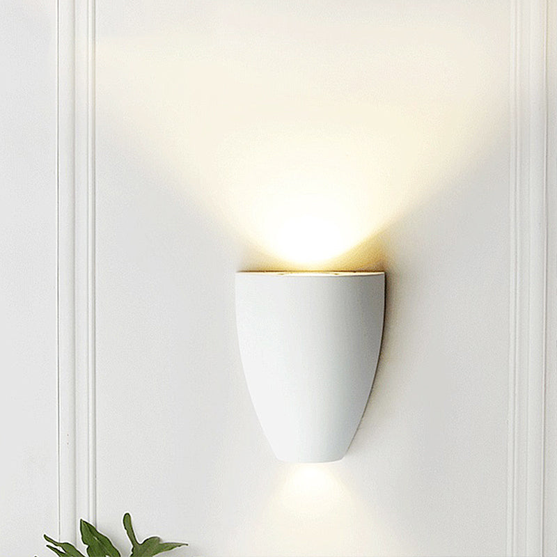 Bullet Shape Wandmontage Licht Modern Metall Schwarz/Grau/Weiß LED Oben und Unten Wandleuchte für Treppenhaus
