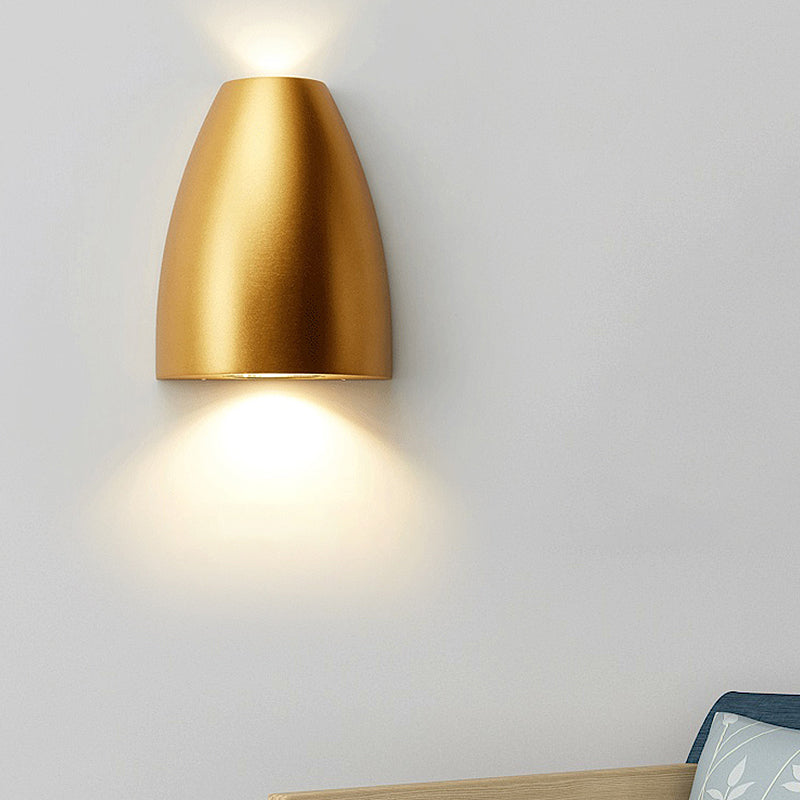 Bullet Shape Wandmontage Licht Modern Metall Schwarz/Grau/Weiß LED Oben und Unten Wandleuchte für Treppenhaus