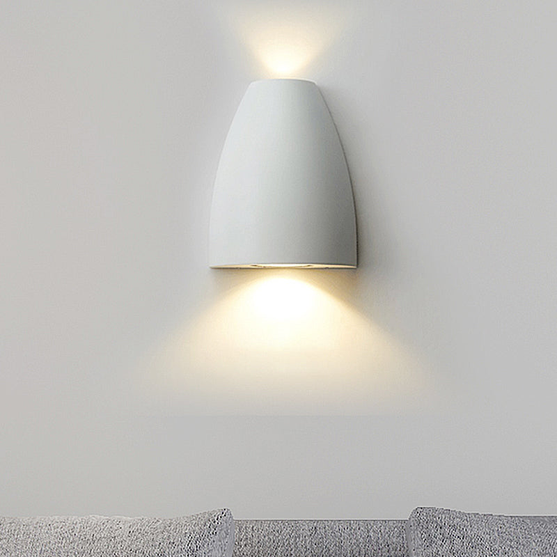 Bullet Shape Wandmontage Licht Modern Metall Schwarz/Grau/Weiß LED Oben und Unten Wandleuchte für Treppenhaus