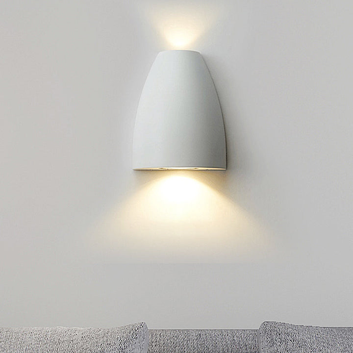 Bullet Shape Wandmontage Licht Modern Metall Schwarz/Grau/Weiß LED Oben und Unten Wandleuchte für Treppenhaus
