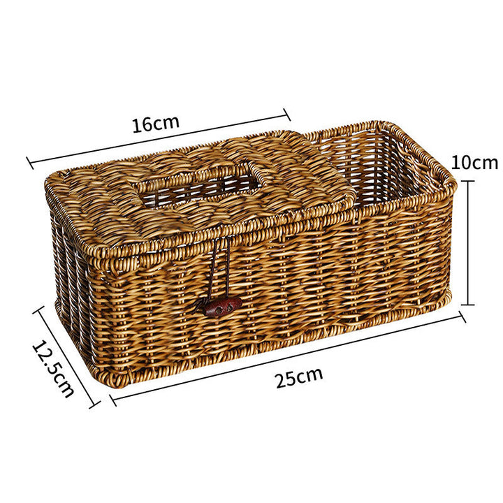 Handgefertigte Weidenlagerbox mit Deckel