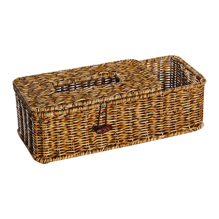 Handgefertigte Weidenlagerbox mit Deckel