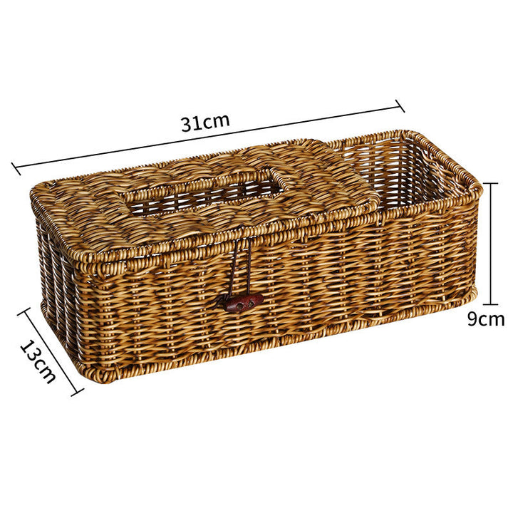 Handgefertigte Weidenlagerbox mit Deckel