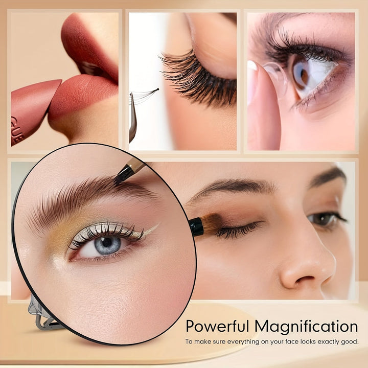 Vergrößerungsspiegel für Make-up - 20X/10X Vergrößerung, Saugnapf, tragbar