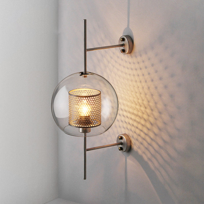 Klare Glas Geometrische Wandlampe Einfachheit Einzel-Glühbirne Flur Wandlicht Leuchte