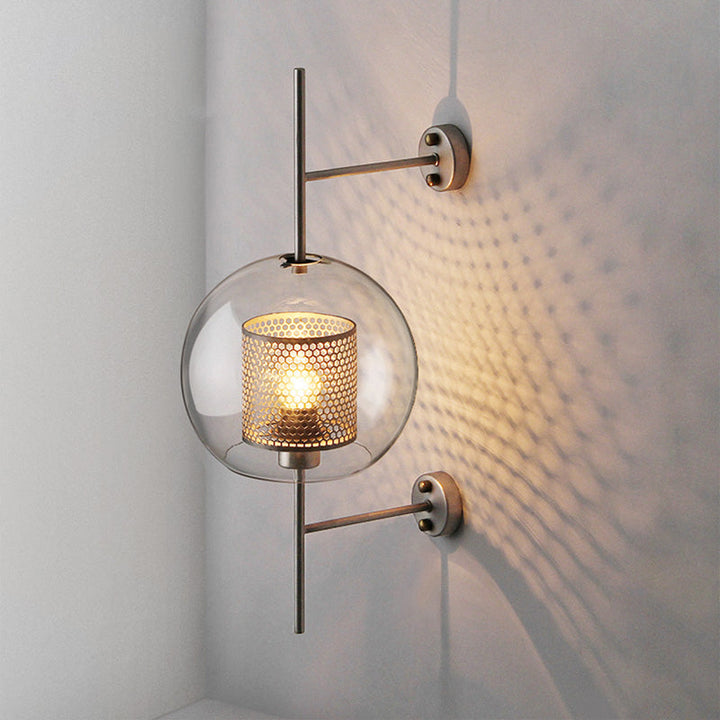 Klare Glas Geometrische Wandlampe Einfachheit Einzel-Glühbirne Flur Wandlicht Leuchte