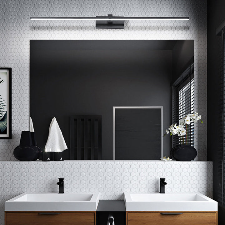 Linear Geformte Badezimmer Wand Sconce Licht Metallisch Minimalistisches LED Vanity Beleuchtung Ideen