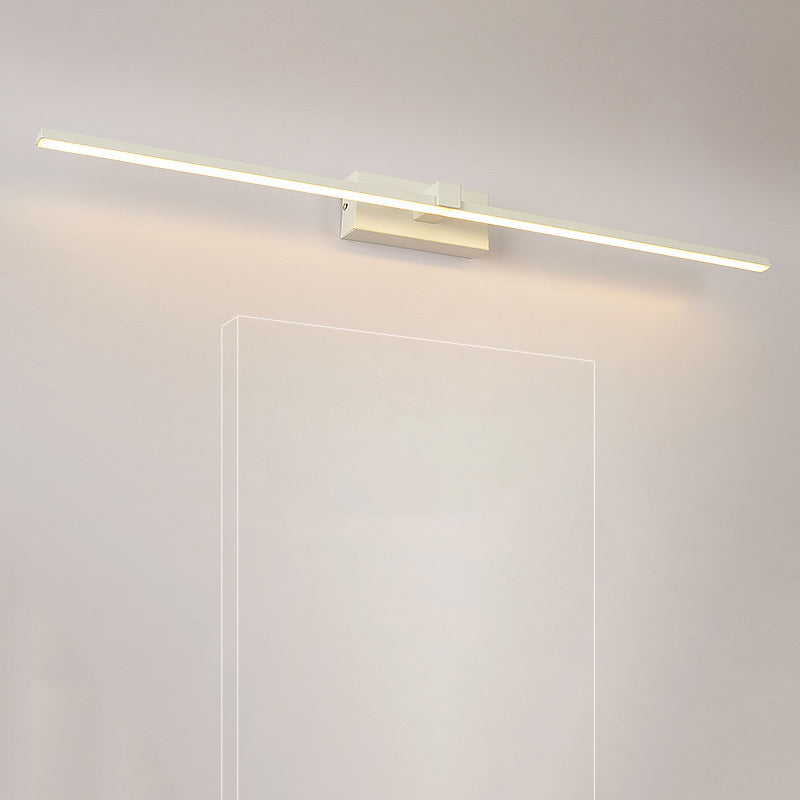 Linear Geformte Badezimmer Wand Sconce Licht Metallisch Minimalistisches LED Vanity Beleuchtung Ideen
