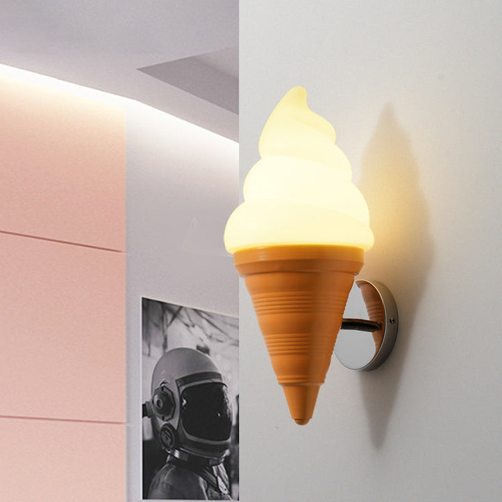 Kinder-Eisbecher-Wandlampe Leuchte Kunststoff Schlafzimmer LED Wandlicht Wand sconces