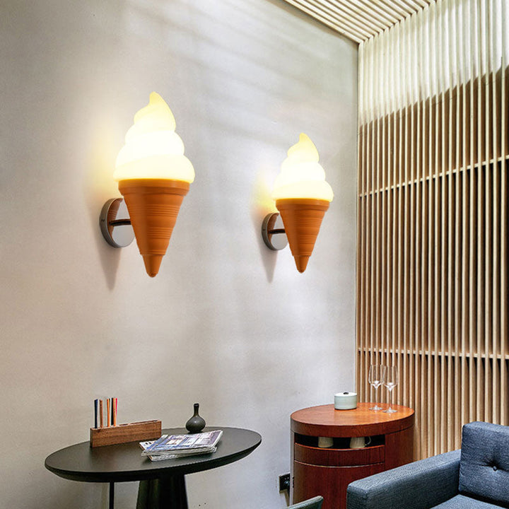 Kinder-Eisbecher-Wandlampe Leuchte Kunststoff Schlafzimmer LED Wandlicht Wand sconces